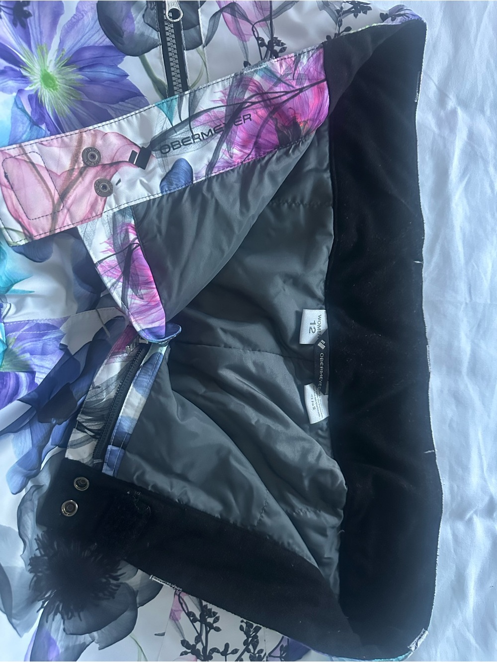 Obermeyer Printed Malta Insulated Ski Pants Floral Watercolor Women’s Size 12 - Picture 5 of 5